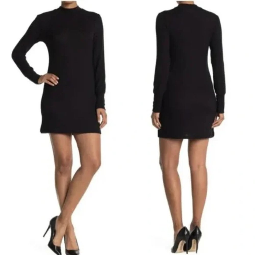 Abound Basic Long Sleeve Mock Neck Knit Mini Dress